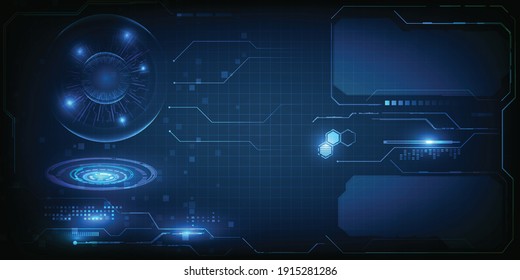 Hi tech screen display or stage layout digital tech theme.Vector illustrations.