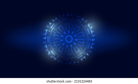 Hi tech technology background with copy space. futuristic digital computer data system concept