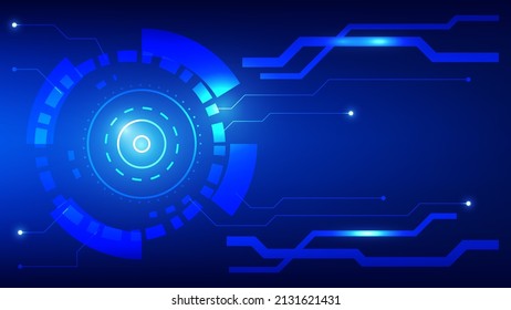 Hi tech technology background with copy space. futuristic digital computer data system concept. vector illustration