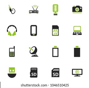 Hi tech vector icons for user interface design