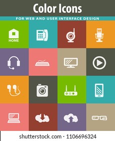 Hi tech vector icons for user interface design