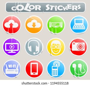 Hi tech vector icons for user interface design