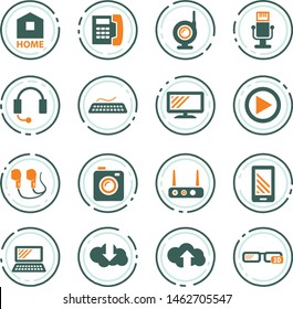 Hi tech vector icons for user interface design