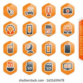Hi tech vector icons for user interface design