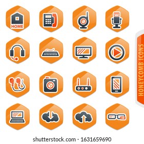 Hi tech vector icons for user interface design