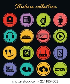 Hi tech vector icons for user interface design