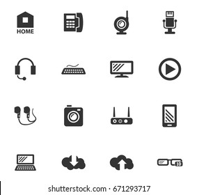 Hi Tech Vector Icons For User Interface Design