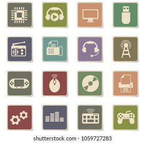 hi tech vector icons for web and user interface design