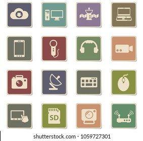 hi tech vector icons for web and user interface design
