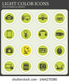 hi tech vector icons for web and user interface design