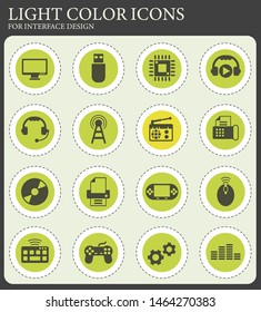 hi tech vector icons for web and user interface design