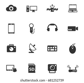hi tech vector icons for web and user interface design
