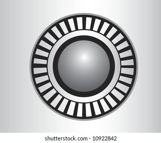hi tech web button vector