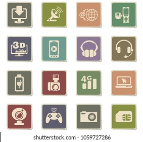 hi tech web icons for user interface design