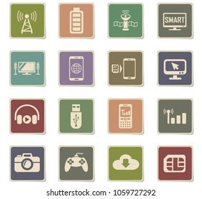 hi tech web icons for user interface design
