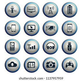 hi tech web icons for user interface design