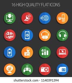 hi tech web icons for user interface design