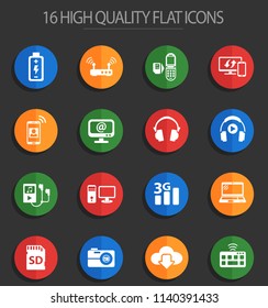 hi tech web icons for user interface design