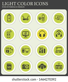 hi tech web icons for user interface design