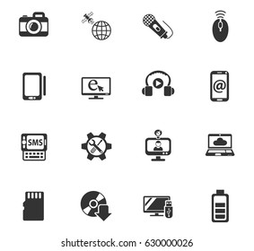 hi tech web icons for user interface design
