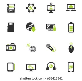 hi tech web icons for user interface design