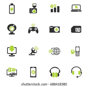 hi tech web icons for user interface design