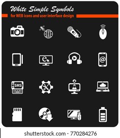 hi tech web icons for user interface design
