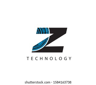 Hi Tech Z Letter Logo Icon