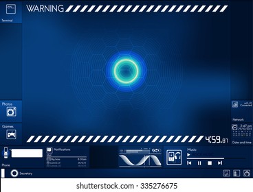 hi technology interface control screen