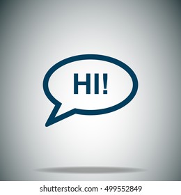 Hi vector icon