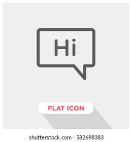 Hi vector icon