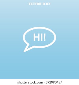 Hi vector  icon.