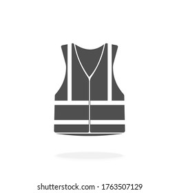 Hi Vis Jacket Clothing Vest Icon Vector Illustration Sign Symbol