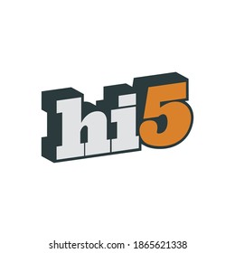 Hi5 Social Media Logo Icon Over White Background, Isometric Style, Vector Illustrtion