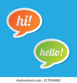 Hiand Hello Paper Sticker Labels