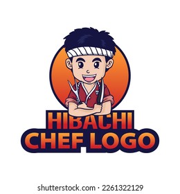 Hibachi chef logo template design