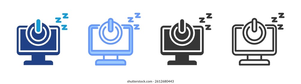 Hibernate mode icon set multiple style collection