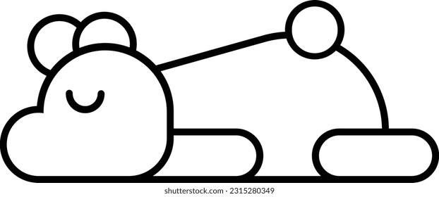 hibernating sleep hibernation animal dog Outline