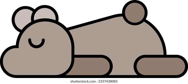 hibernating sleep hibernation animal dog Outline