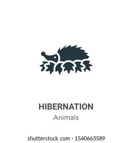 Hibernation vector icon on white background. Flat vector hibernation icon symbol sign from modern animals collection for mobile concept and web apps design.