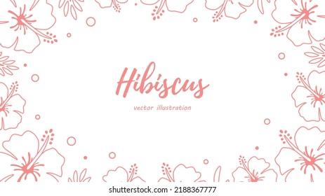 hibiscus background material frame wallpaper