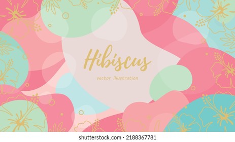 hibiscus background material frame wallpaper