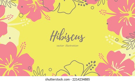 hibiscus background material frame wallpaper