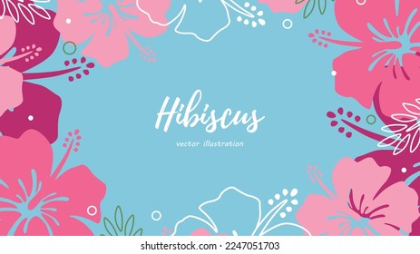 hibiscus background material frame wallpaper