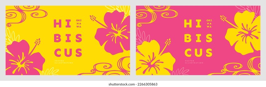 hibiscus background material frame wallpaper