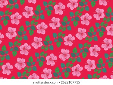 Hibiscus Batik Motif, a very distinctive Indonesian batik motif