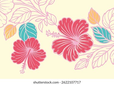 Hibiscus Batik Motif, a very distinctive Indonesian batik motif