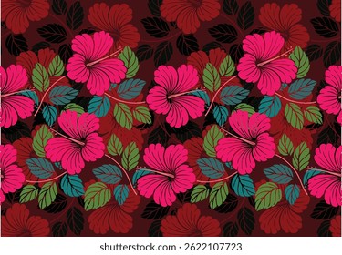 Hibiscus Batik Motif, a very distinctive Indonesian batik motif