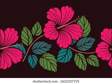 Hibiscus Batik Motif, a very distinctive Indonesian batik motif