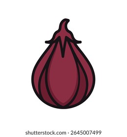 Hibiscus bud cresce isolado ícone gráfico simplista ilustração